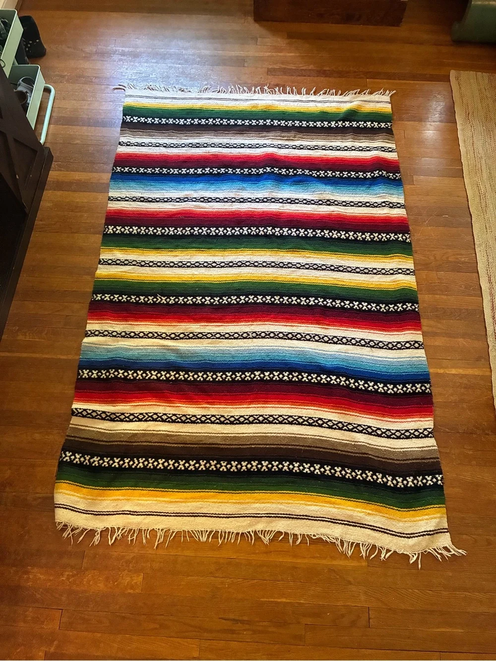 Vintage Vibrant Mexican Throw